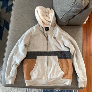 Billabong Sherpa Zip-hoodie Gray - Large